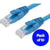 4Cabling Cat6 Network Cables - 4Cabling 0.25m Cat6 RJ45-RJ45 Pack of 10 Ethernet Network Cable. Blue | Wholesale IT Computer Hadware