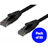 Cat6 Network Cables - 4Cabling 2m Cat6 RJ45-RJ45 Pack of 50 Ethernet Network Cable. Black | Wholesale IT Computer Hadware