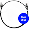 Cat6 Network Cables - 4Cabling 2m Cat6 RJ45-RJ45 Pack of 50 Ethernet Network Cable. Black | Wholesale IT Computer Hadware