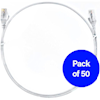 Cat6 Network Cables - 4Cabling 0.25m Cat6 Ultra Thin LSZH Pack of 50 Ethernet Network Cable. White | Wholesale IT Computer Hadware