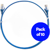 4Cabling Cat6 Network Cables - 4Cabling 1.5m Cat6 Ultra Thin LSZH Pack of 10 Ethernet Network Cable. Blue | Wholesale IT Computer Hadware