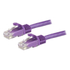 StarTech Cat6 Network Cables - StarTech 1.5 m Cat6 Cable Purple Cat6 Patch Cord Snagless RJ45 Connectors 24 AWG Copper | Wholesale IT Computer Hadware