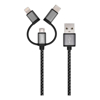 3Sixt USB Type-C / 3.1 Cables - 3Sixt Black Cable USB-A to Lightning MicroUSB USB-C 1m | Wholesale IT Computer Hadware