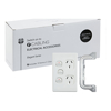 Cable Management & Installation - 4Cabling 4C | Elegant Double Power Point 250V 10A with Extra Switch Vertical 10 Pack | Wholesale IT Computer Hadware