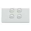 Cable Management & Installation - 4Cabling 4C | Elegant Wall Switch 4 Gang 250V 16A Horizontal | Wholesale IT Computer Hadware