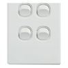 Cable Management & Installation - 4Cabling 4C | Elegant Wall Switch 4 Gang 250V 16A Vertical | Wholesale IT Computer Hadware
