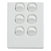 Cable Management & Installation - 4Cabling 4C | Elegant Wall Switch 6 Gang 250V 16A Vertical | Wholesale IT Computer Hadware