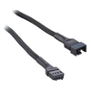 PSU Cables & Accessories - High Quality Single Sleeve 4-Pin Fan Extension Black 30cm | Wholesale IT Computer Hadware