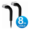 Ubiquiti Other Network Cables - Ubiquiti UniFi Patch Cable 8m Black Both End Bendable to 90 Degree RJ45 Ethernet Cable | Wholesale IT Computer Hadware