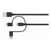 Third Party Cables, Chargers and Adapters - Griffin Premium USB-A to 3-in-1 Cable 6FT Black | Wholesale IT Computer Hadware