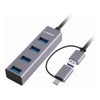 USB Hubs - mbeat 4-Port USB 3.0 Hub with 2-in-1 USB 3.0  USB-C Converter Space Grey | Wholesale IT Computer Hadware