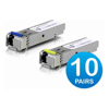 Ubiquiti - Ubiquiti UFiber SFP Single-Mode BiDi Fiber Module 1 Gbps 3km Dstance 20-Pack | Wholesale IT Computer Hadware