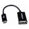USB 2.0 Cables - StarTech STARTECH.COM 5" MICRO USB2.0 B to USB2.0 A OTG CABLE M to F LTW | Wholesale IT Computer Hadware