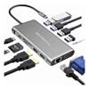 Video Adapter Cables - Astrotek USB C Dock 12 in 1 with 2X HDMI 1X VGA 1XRJ45 3XUSB3.0 1x usb 2.0 TF/SD Card | Wholesale IT Computer Hadware