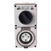 Power Cable Accessories - 4Cabling 4C | Combination Switched socket 4Pin IP66 500V 32A | Wholesale IT Computer Hadware