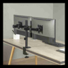 Brateck - Brateck Dual-Monitor Steel Articulating Monitor Mount Fit Most 17"-32" Monitor Up to | Wholesale IT Computer Hadware