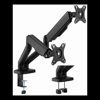 Brackets & Mounting - Brateck Cost-Effective Spring-Assisted Dual Monitor Arm Fit Most 17"-32" Monitor Up to | Wholesale IT Computer Hadware