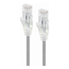 ALOGIC - ALOGIC 0.50m Grey Ultra Slim Cat6 Network Cable UTP 28AWG Series Alpha | Wholesale IT Computer Hadware