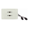 ALOGIC - ALOGIC 2 X HDMI Horizontal Clipsal 2000 White Wall Plate with Panel Mount Cables | Wholesale IT Computer Hadware