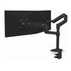 Brackets & Mounting - Ergotron LX DUAL STACKING ARM NO GROMMET MOUNT Matte BLACK. | Wholesale IT Computer Hadware