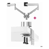 Brackets & Mounting - Atdec AWMS-2-D13 Dual 27" Dynamic Monitor Arms on 5.3" Post and Heavy-Duty F Clamp Desk | Wholesale IT Computer Hadware