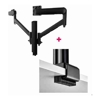 Brackets & Mounting - Atdec AWMS-2-D40 Dual Dynamic 27" Monitor Arms on 15.7" Post and C Clamp Desk Fixing | Wholesale IT Computer Hadware