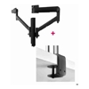 Brackets & Mounting - Atdec AWM Dual Monitor arm solution dynamic arms 400mm Post F Clamp Black | Wholesale IT Computer Hadware
