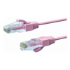 4Cabling Cat6 Network Cables - 4Cabling 1m CAT6A THIN U/UTP LSZH 28 AWG RJ45 Network Cable | Pink | Wholesale IT Computer Hadware