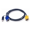 KVM Cables - Aten 1.8M 3IN1 VGA CONSOLE TO USB PC KVM SLIM CABLE NO WTY | Wholesale IT Computer Hadware