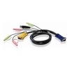 KVM Cables - Aten 1.8M 3IN1 VGA+3.5MM STEREO AUDIO+MIC USB KVM CABLE NO WTY | Wholesale IT Computer Hadware