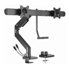 Brateck - Brateck LDT81-C022UC-B NOTEWORTHY GAS SPRING DUAL MONITOR ARM WITH USB-A/USB-C PORTS | Wholesale IT Computer Hadware