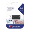 USB 2.0 Flash Drives - Verbatim Store'n'Go Pinstripe USB Drive 64GB (Black) 2 Years Limited Warranty | Wholesale IT Computer Hadware