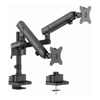 Brateck - Brateck LDT84-C024P-B DUAL SCREEN POLE-MOUNTED HEAVY-DUTY MECHANICAL SPRING MONITOR ARM | Wholesale IT Computer Hadware
