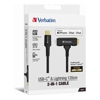 Verbatim Audio Cables - Verbatim Cable 2 in 1 120CM USB C to C or Lightning | Wholesale IT Computer Hadware