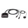 KVM Cables - Aten 2-PORT 4K DISPLAYPORT USB-C CABLE KVM SWITCH WITH REMOTE PORT SELECTOR | Wholesale IT Computer Hadware
