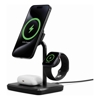 Cygnett Third Party Cables, Chargers and Adapters - Cygnett ChargeBase Qi2 3-in-1 Magnetic 15W Wireless Charger-Black(CY5069BUNCP)1.2M | Wholesale IT Computer Hadware