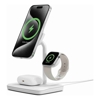 Cygnett Third Party Cables, Chargers and Adapters - Cygnett ChargeBase Qi2 3-in-1 Magnetic 15W Wireless Charger-White(CY5070BUNCP)1.2M | Wholesale IT Computer Hadware