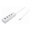 USB 3.0 Cables - Type-C USB 3.1 4-Port Hub with Switch White | Wholesale IT Computer Hadware