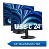 Monitors - Philips 24" Business Dual Monitor Docking Kit 1x 24" FHD Business Monitors & 1x 24" FHD | Wholesale IT Computer Hadware