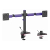 Brateck - Brateck LDT89-C024L Matte Black Amethyst Articulating RGB Lighting Gaming Dual Monitor | Wholesale IT Computer Hadware