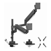 Brateck - Brateck LDT80-C024UCP Matte Black Super Heavy-Duty Pole-Mounted Gas Spring Dual Monitor | Wholesale IT Computer Hadware