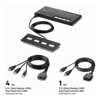 KVM Cables - Belkin Cybersecurity and Secure KVM 4-Port Dual Head HDMI Modular Secure KVM Switch | Wholesale IT Computer Hadware