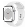 Watches - Apple Watch Series 8 45mm (GPS + Cellular) Silver Stainless Steel with White Sport Band | Wholesale IT Computer Hadware