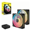 Case Fans - Corsair iCUE LINK LX140-R RGB 140mm PWM Reverse Fans Starter Kit Dual Pack -Black: 90.6 | Wholesale IT Computer Hadware