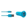 3Sixt - 3Sixt xDual USB Car Charger 3.4A Micro USB Blue | Wholesale IT Computer Hadware