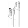 USB 2.0 Cables - ALOGIC Elements Silicone 4-IN-1 USB 2.0 Cable 100W White-1.5m | Wholesale IT Computer Hadware