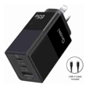 Just You PC - Just You PC Oxhorn 65W GaN Type C fast Charger 3 Port 2xUSB-C 1xUSB-A PD3.0 QC4.0 PPS | Wholesale IT Computer Hadware