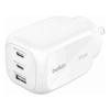 Home & Wall Chargers - Belkin BoostCharge Pro 100W 3-Port GaN Wall Charger White (WCH016AUWH) 2x USB-C 1x | Wholesale IT Computer Hadware