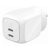 Home & Wall Chargers - Belkin BoostCharge Pro 50W Dual USB-C GaN Wall Charger White (WCH019AUWH) Compact | Wholesale IT Computer Hadware