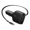 Phone & Tablet Car Chargers - Belkin BoostCharge Retractable Car Charger 30W | Wholesale IT Computer Hadware